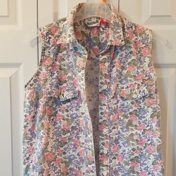 Vintage medium floral cotton top - Picture 1 of 5